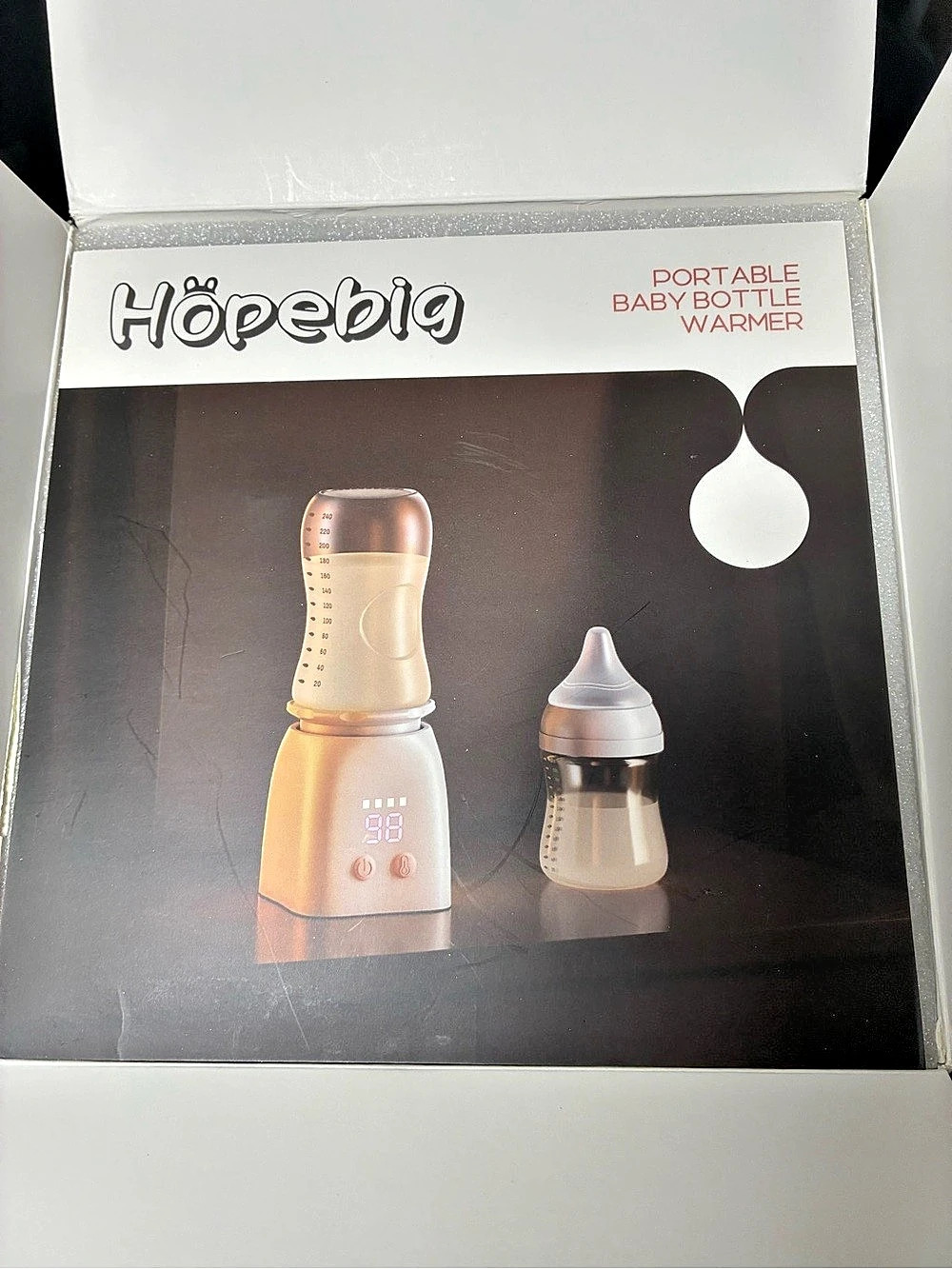 Hoebeig Portable Baby Bottle Warmer Portable Bottle Warmer in White & Tan NWT